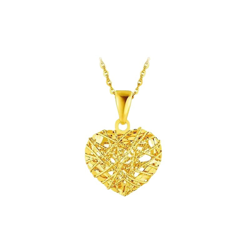 Genuine 18K Gold Necklace Pendant Pure AU750 Chain Hollow