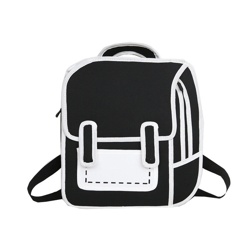 Comic bag 2D3D three-dimensional school bag