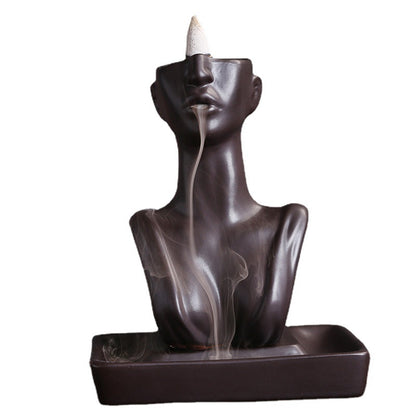 Creative Ceramic Statue Of Beauty Incense Burner Home Decoration