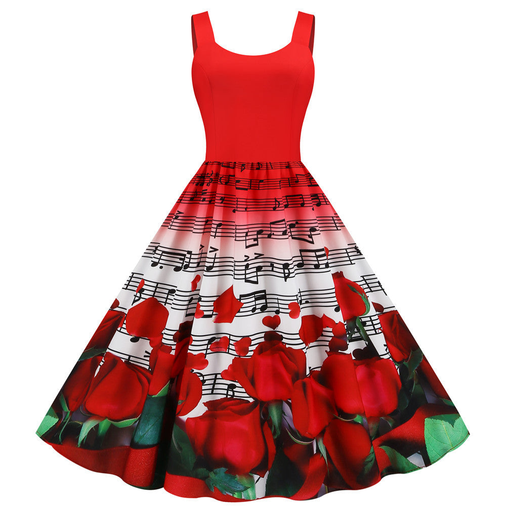 Valentine's Day print party dress