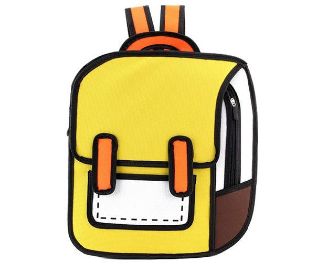 Comic bag 2D3D three-dimensional school bag