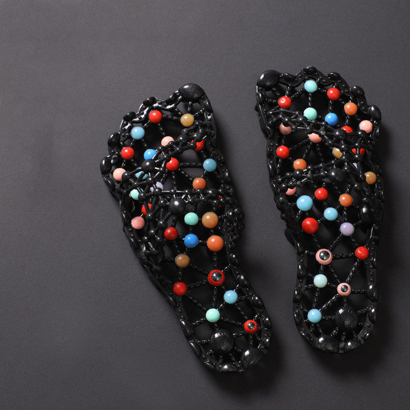 Anti - Slip Soles Pellet Massage Slippers