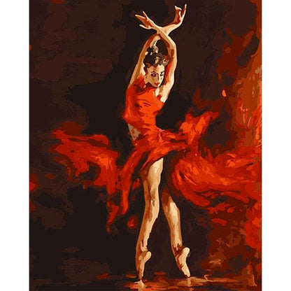 Frame Ballet Painting Press Digital Canvas Character Oil Painting