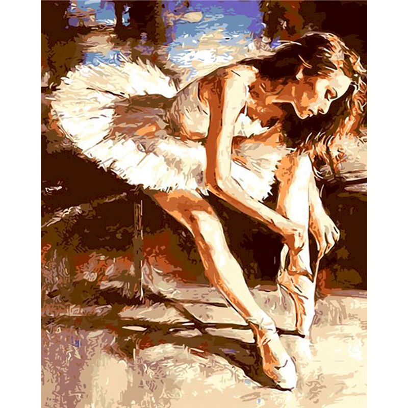 Frame Ballet Painting Press Digital Canvas Character Oil Painting