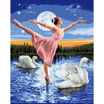 Frame Ballet Painting Press Digital Canvas Character Oil Painting