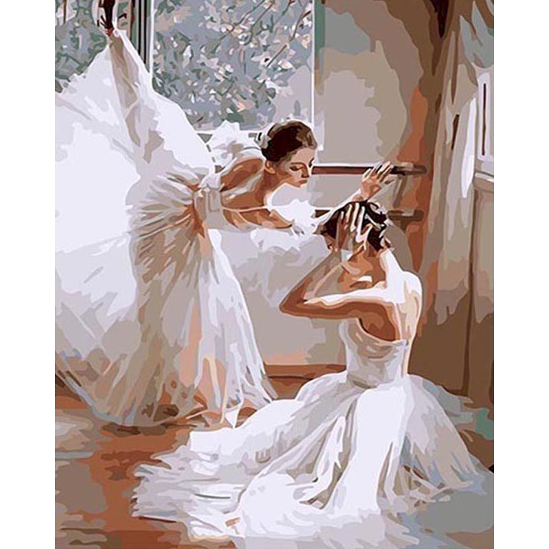 Frame Ballet Painting Press Digital Canvas Character Oil Painting