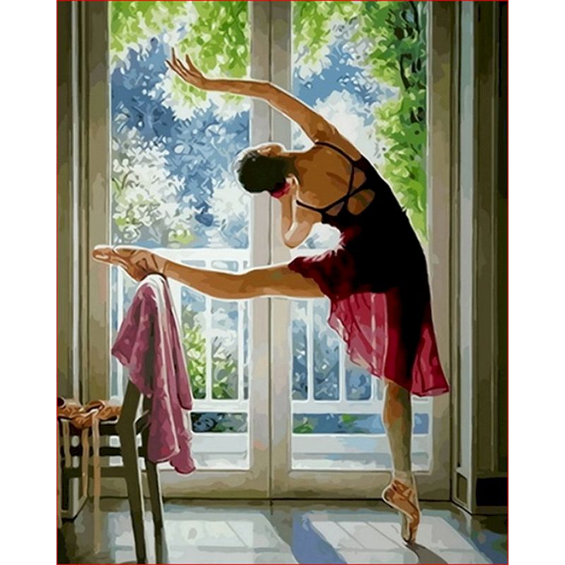 Frame Ballet Painting Press Digital Canvas Character Oil Painting