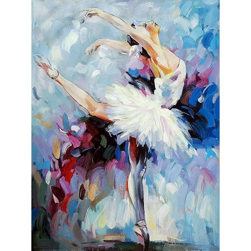 Frame Ballet Painting Press Digital Canvas Character Oil Painting