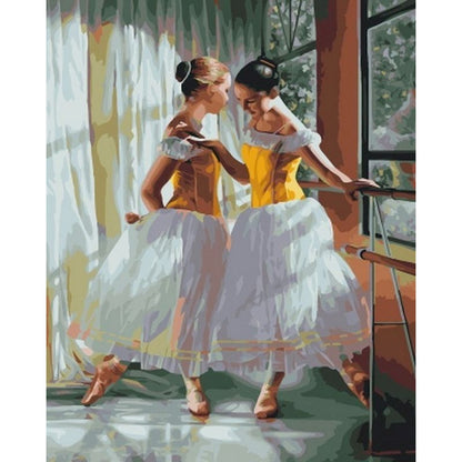 Frame Ballet Painting Press Digital Canvas Character Oil Painting