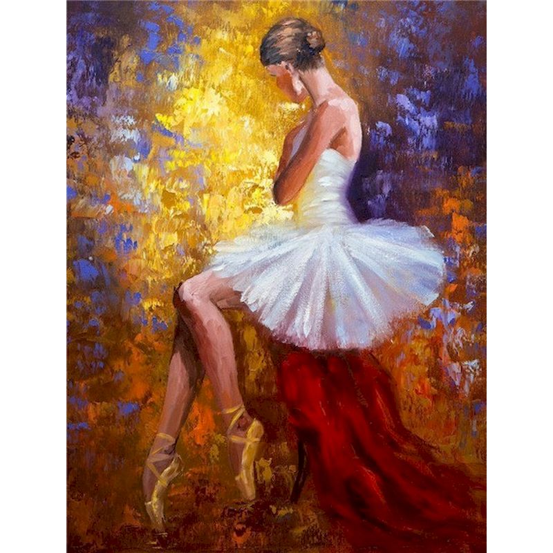 Frame Ballet Painting Press Digital Canvas Character Oil Painting