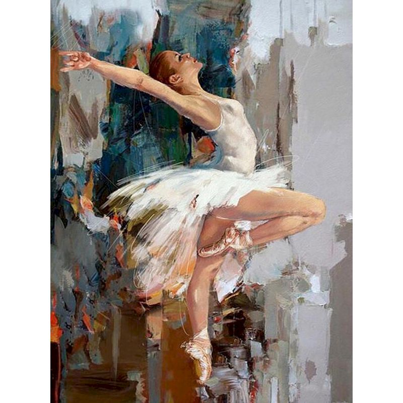 Frame Ballet Painting Press Digital Canvas Character Oil Painting