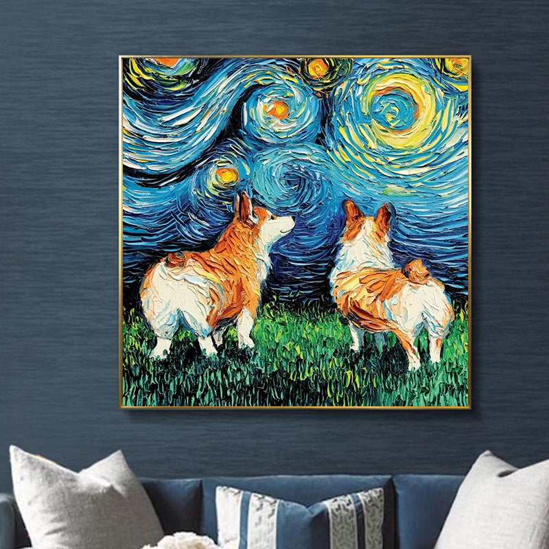 Paintings Canvas Paintings Animal Dogs Abstract Oil Paintings Paintings