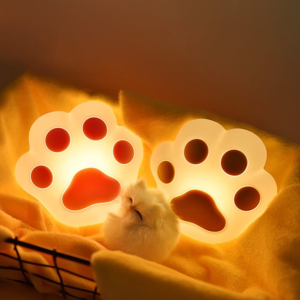 Cute cat claw silicone night light wall light