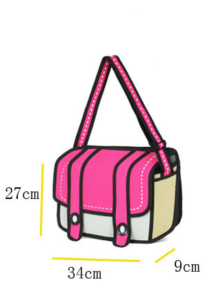 New personality trend package 3D stereo package comic bag creative shoulder bag college wind double backpack