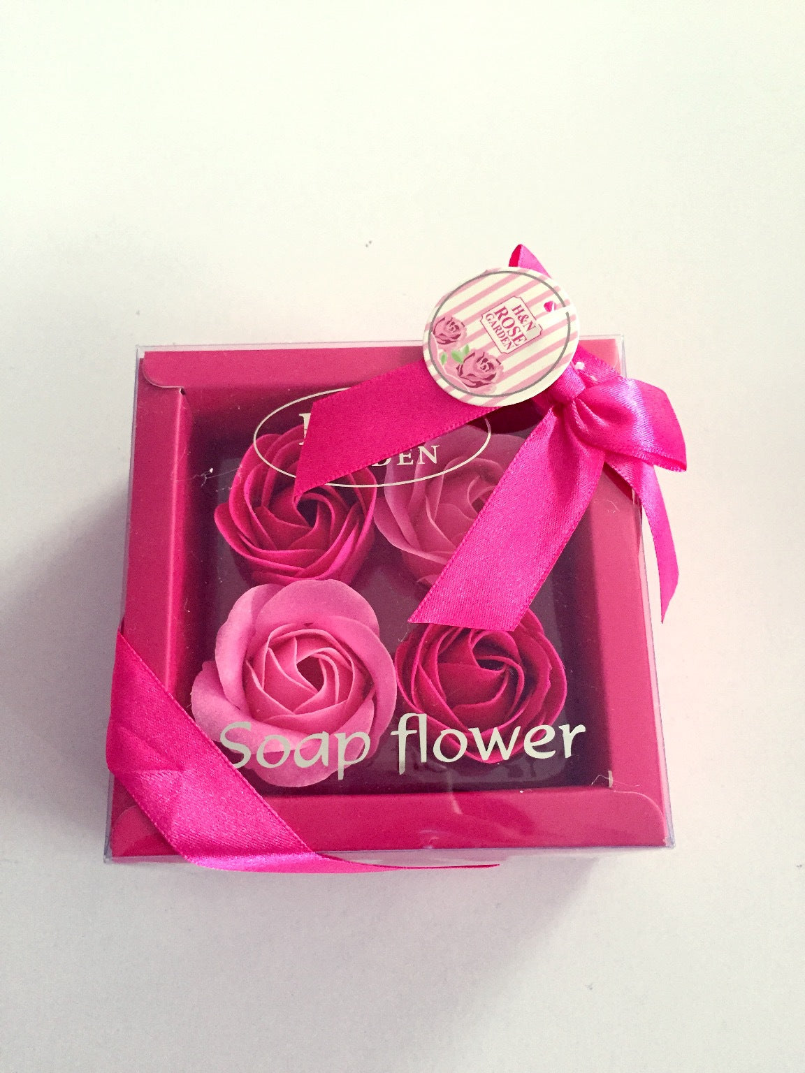 4 Rose Soap Flowers Gift Box For Valentine's Day