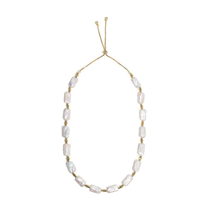 Natural Baroque Pearl Collar Chain Jewelry