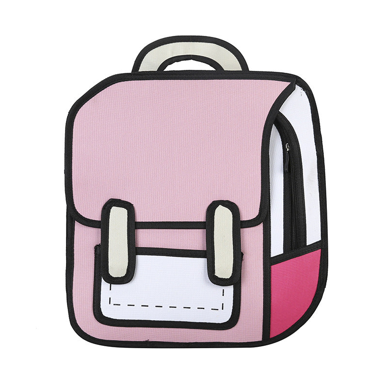 Comic bag 2D3D three-dimensional school bag