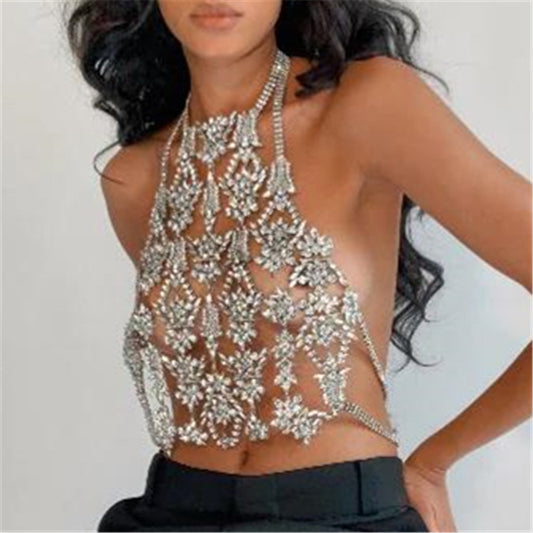 Luxury Full Zircon Chest Chain Body Chain