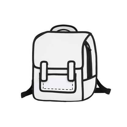 Comic bag 2D3D three-dimensional school bag