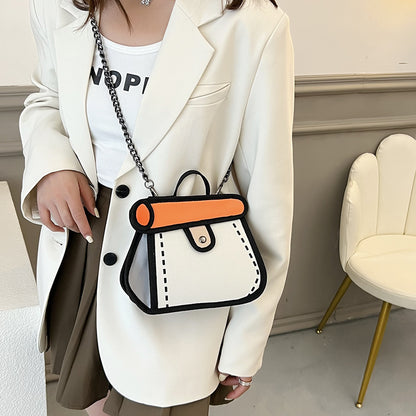 Two-dimensional Cartoon Chain Shoulder Comic Bag