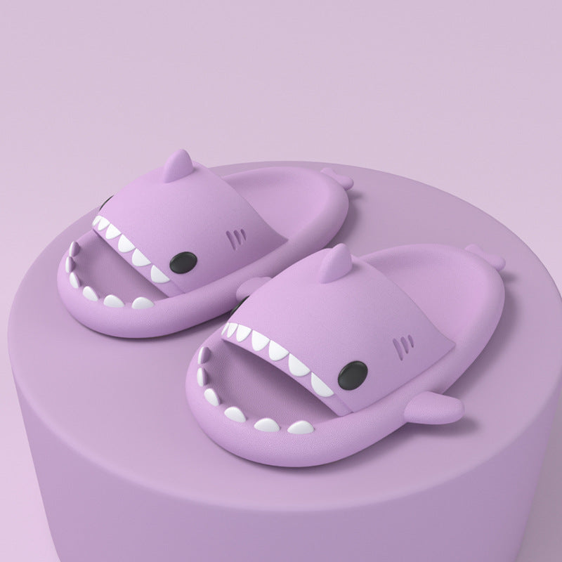 Indoor Outdoor Funny and Comfy Shark Cartoon Adult's Slippers