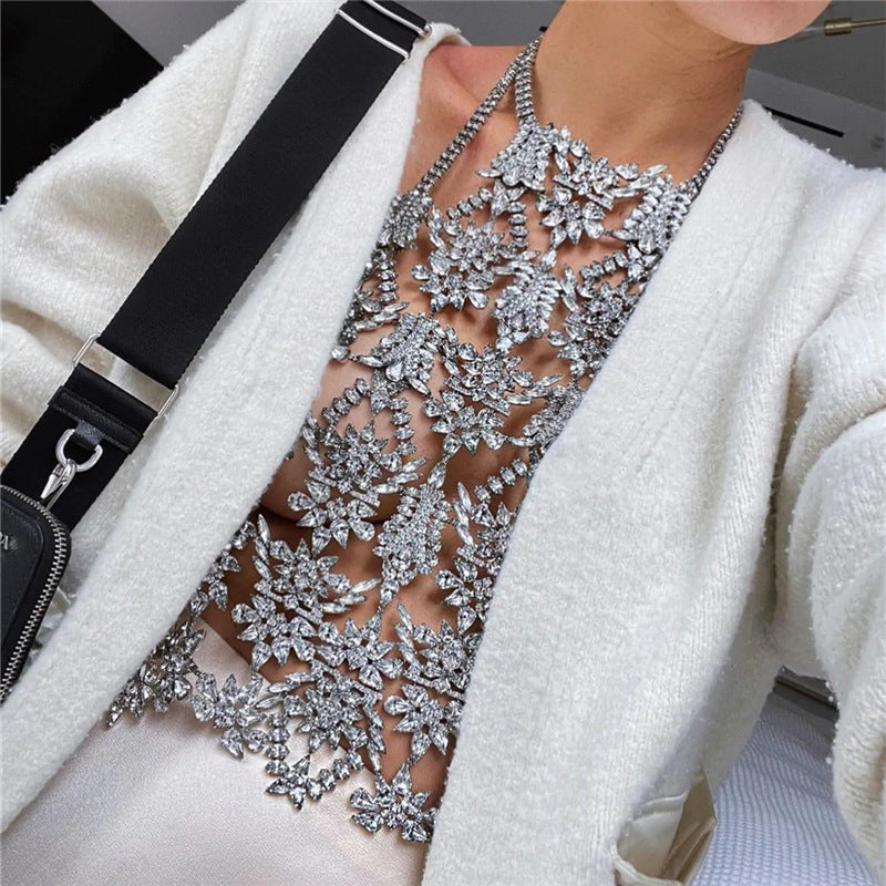 Luxury Full Zircon Chest Chain Body Chain