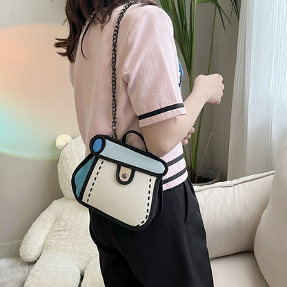 Two-dimensional Cartoon Chain Shoulder Comic Bag