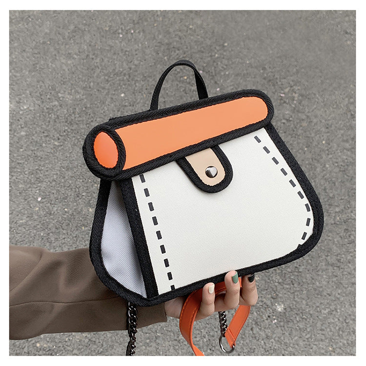 Two-dimensional Cartoon Chain Shoulder Comic Bag