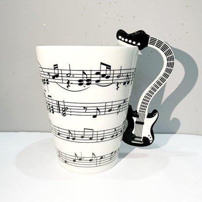 French Creative Enamel Ceramic Music Cup