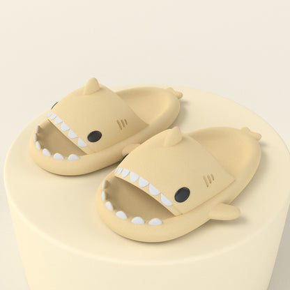 Indoor Outdoor Funny and Comfy Shark Cartoon Adult's Slippers