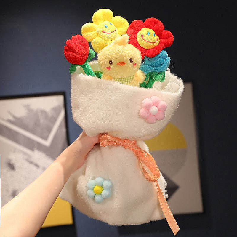 Valentine's Day Girl Gift Creative Cute Plush Doll Dry Bouquet