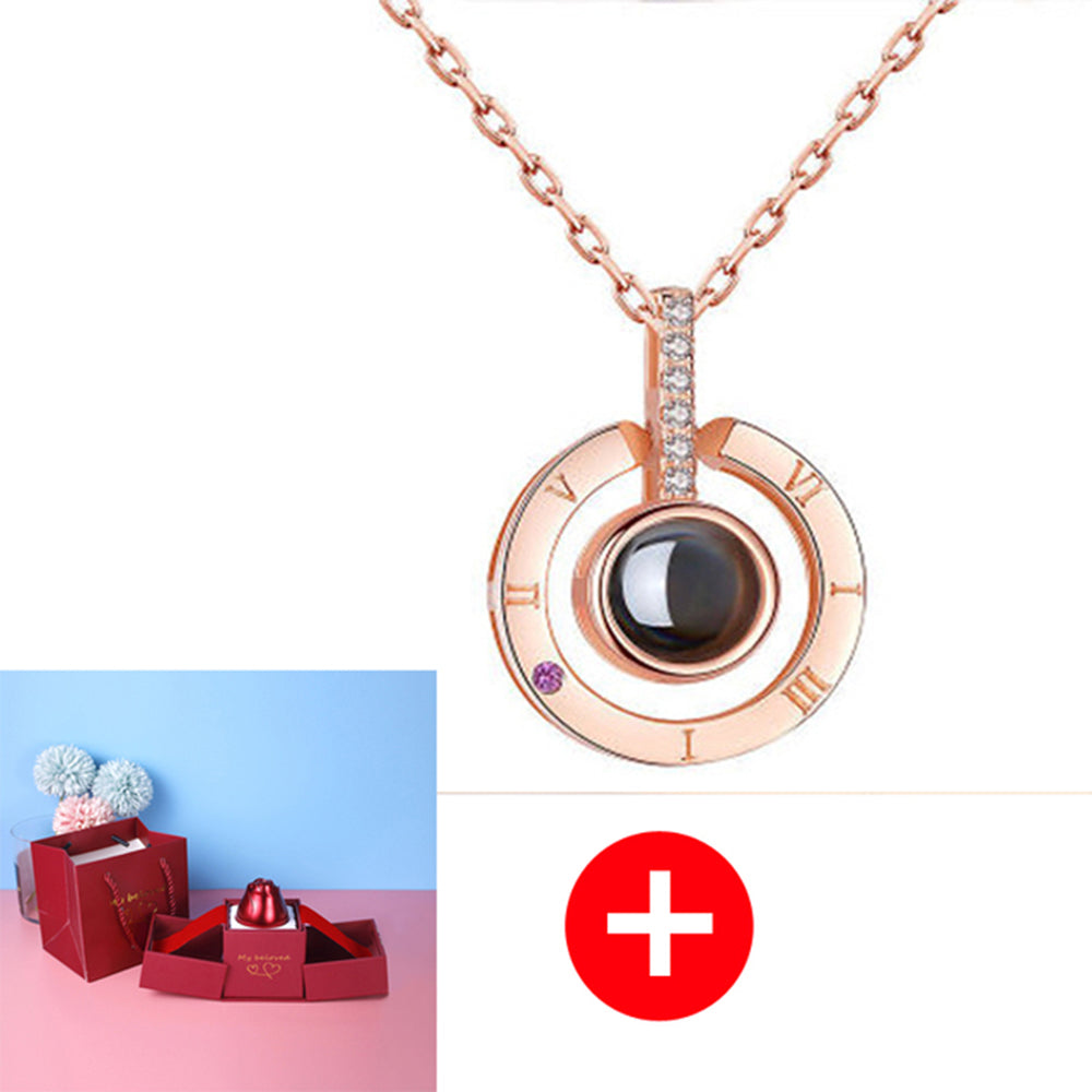 2023 Hot and Trending Valentine's Day Gifts Metal Rose Jewelry Gift Box Necklace For Wedding Girlfriend Necklace Gifts