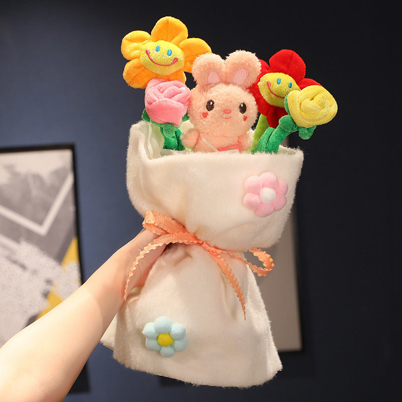 Valentine's Day Girl Gift Creative Cute Plush Doll Dry Bouquet