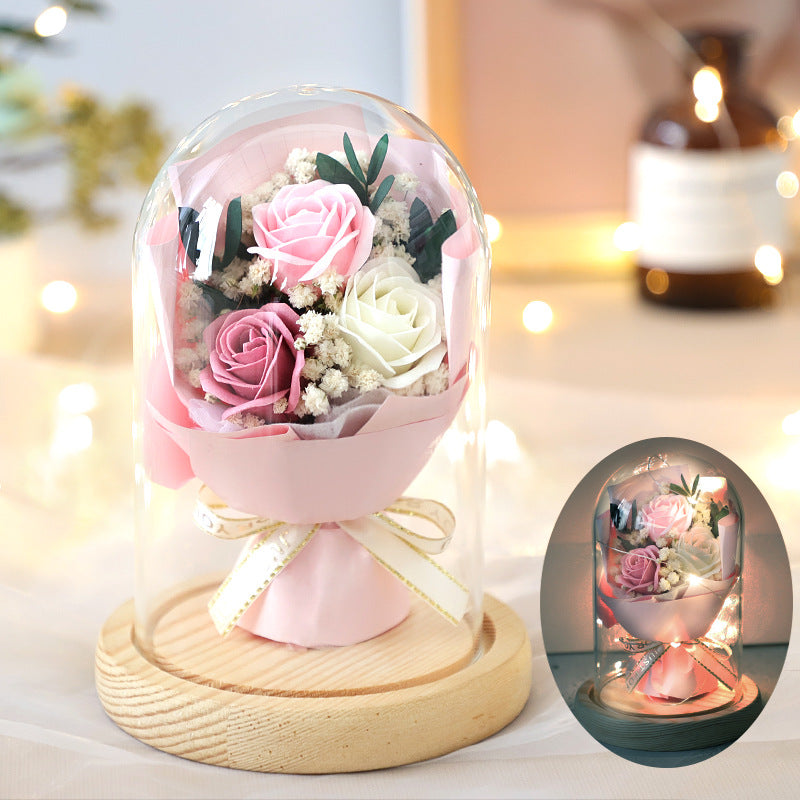 Bouquet Glass Cover Christmas Gift